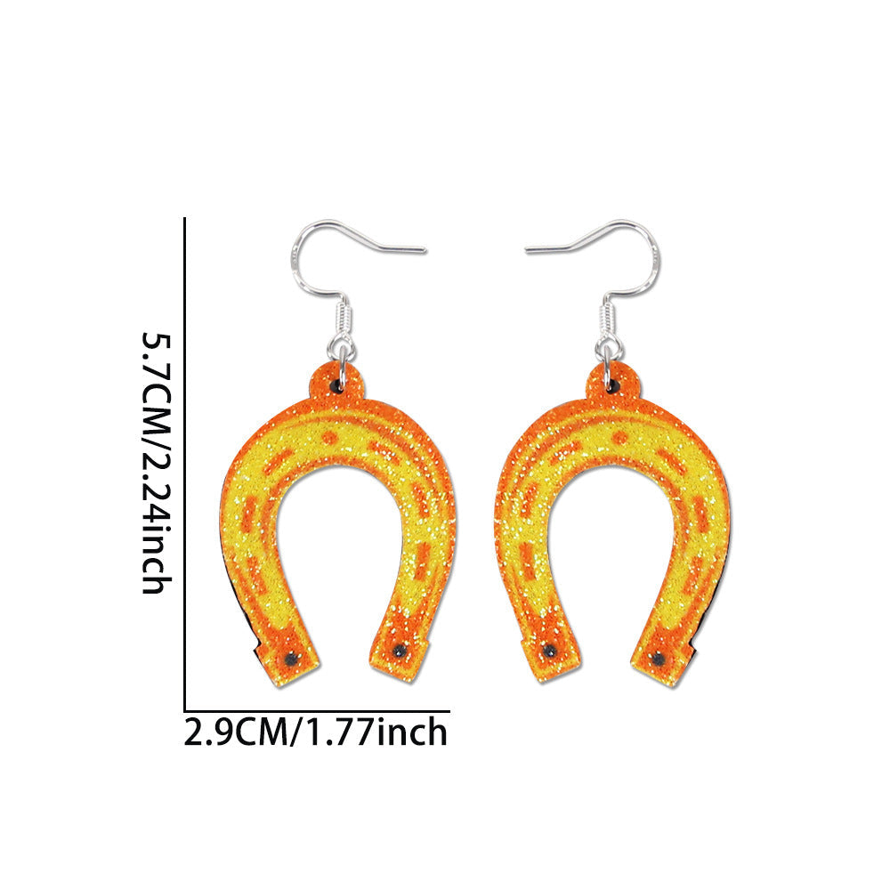 Wholesale St. Patrick's Day Earrings Green Clover Hat Earrings