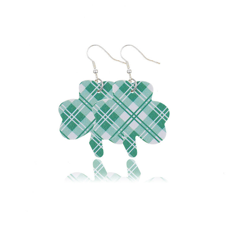 Wholesale St. Patrick's Day Leather Earrings