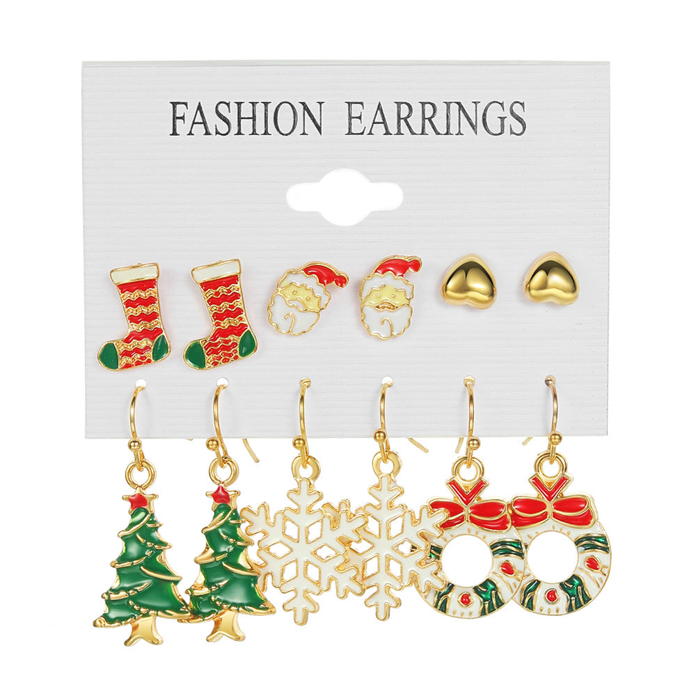 Wholesale Christmas Elk Earrings Set ACC-ES-Anduo001