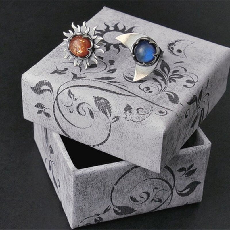 Wholesale  Sun Moon Gemstone Vintage Earrings