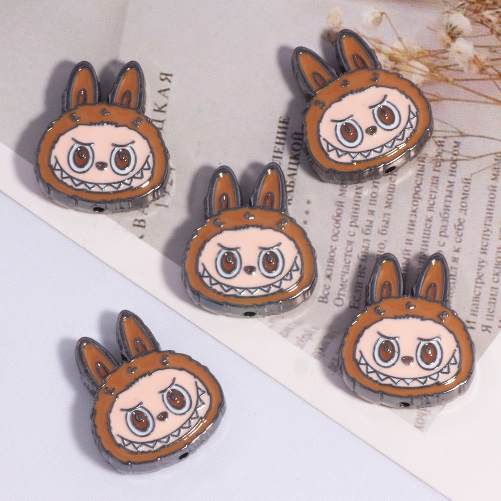 Wholesale 10pcs  Alloy Cute Cartoon Beads DIY Bead Accessories