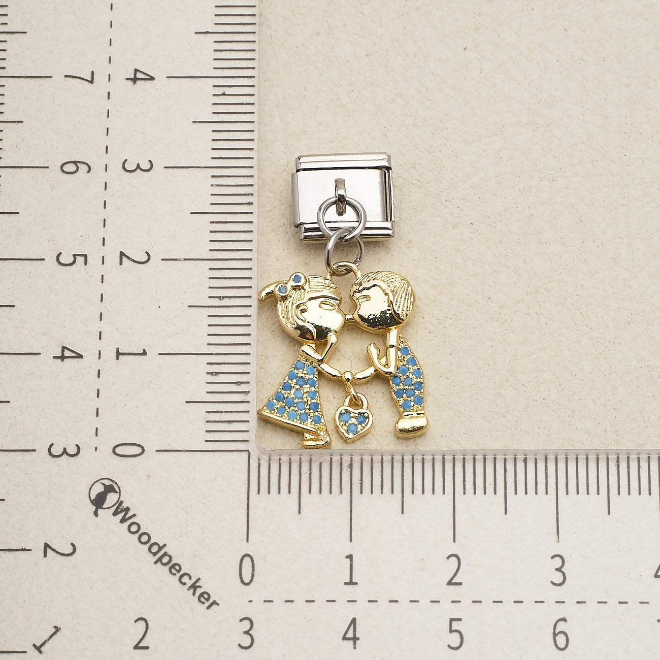 Wholesale Stainless Steel Electroplated Light Blue Heart Sun Seahorse Charm Bracelet DIY Fashion Accessory Gift
