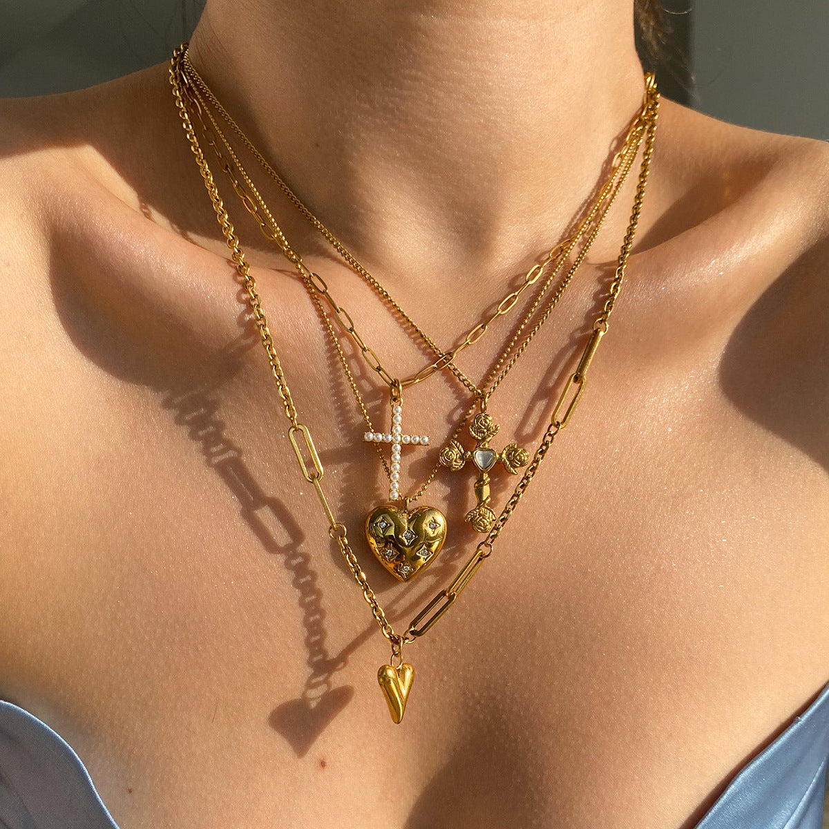 Großhandel Retro Light Luxus Edelstahlketten