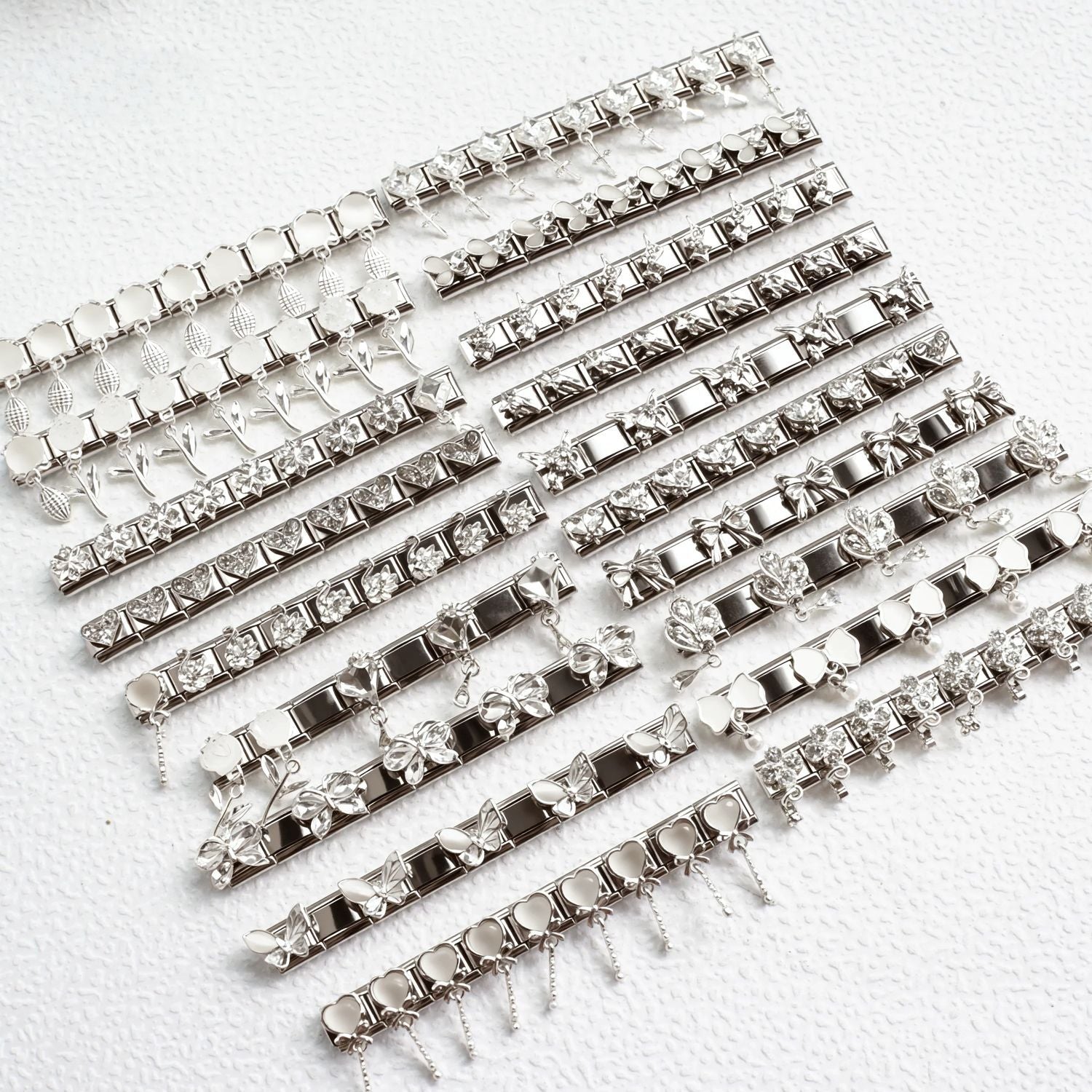 Wholesale Butterfly Flower Italian Charm Bracelet Stainless Steel Fashion Accessory Gift