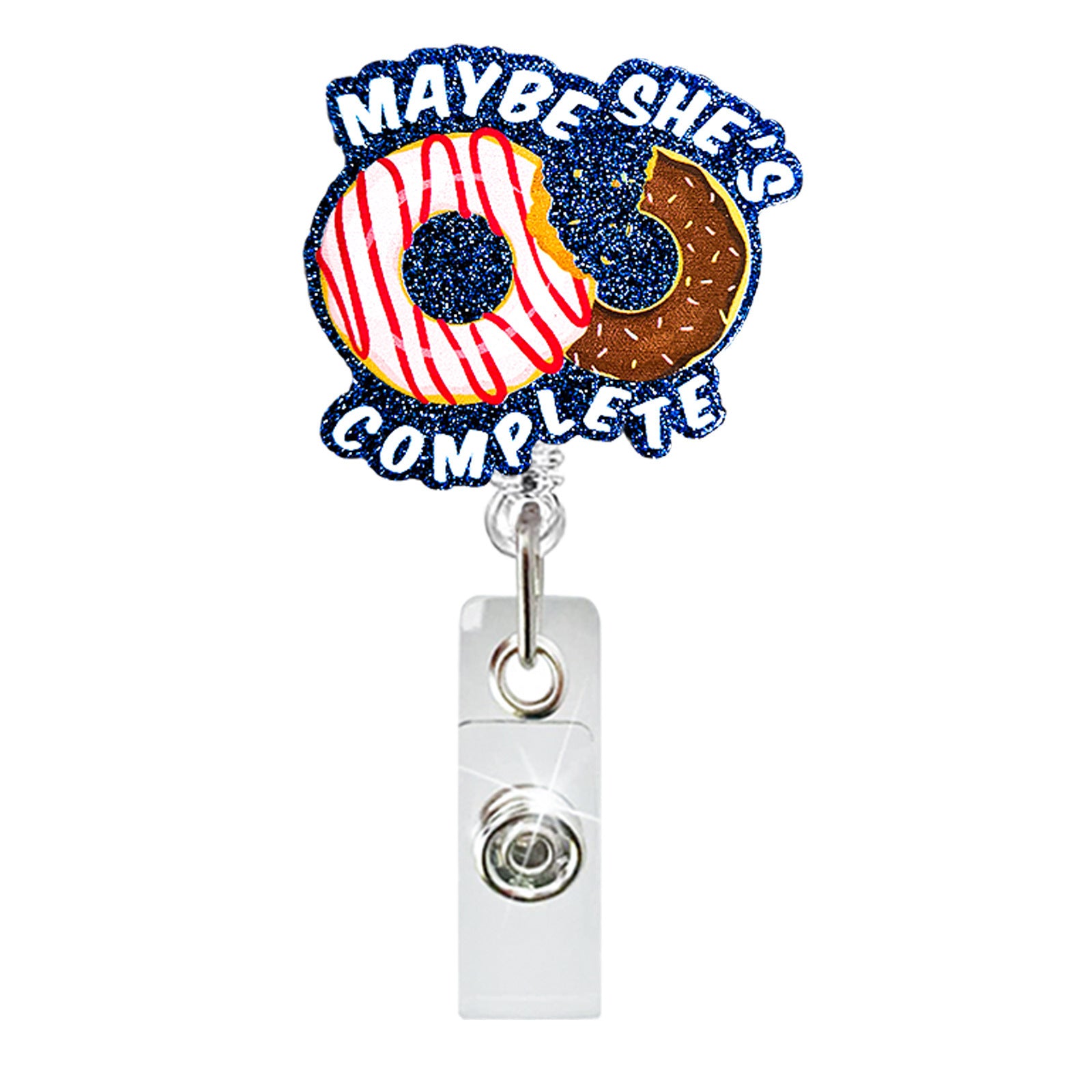 Wholesale Glitter Skeleton Finger Acrylic Badge Scroll Retractable Keychain Badge Reels ACC-KC-ChiHai013