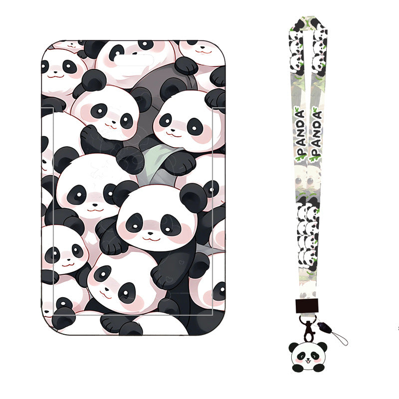 Wholesale 2pcs Cute Panda Protective Case Lanyard Keychain ACC-KC-AShi004