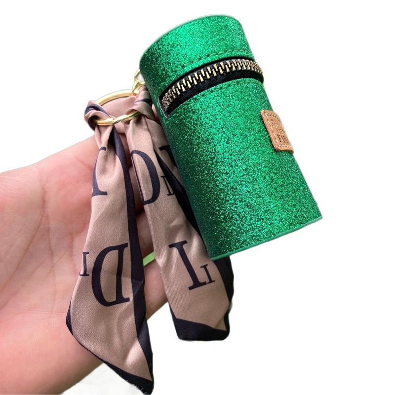 Wholesale PU Leather Retro Coin Purse Grass Green Bag Charm Pendant For Women Chic Everyday Accessory Boutique Resale