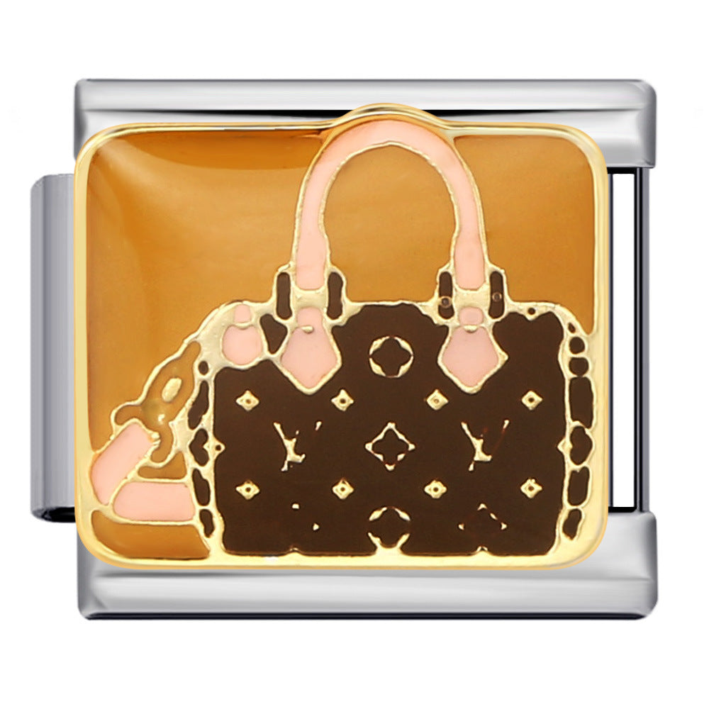 Wholesale Italian Charm Bracelet 9mm DIY Splicing Removable Exquisite Bag Stainless Steel Composable Bracelet