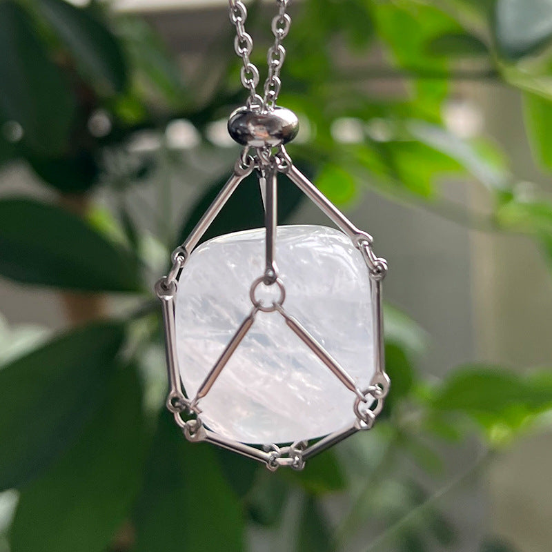 Wholesale Natural Crystal Raw Stone Necklace  Pendant