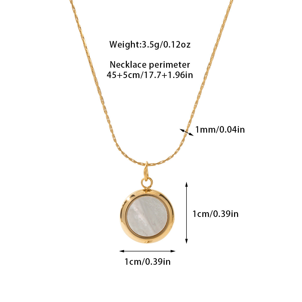 Wholesale Titanium Steel Necklace with Shell Smiley Face Clavicle Chain ACC-NE-Jind001