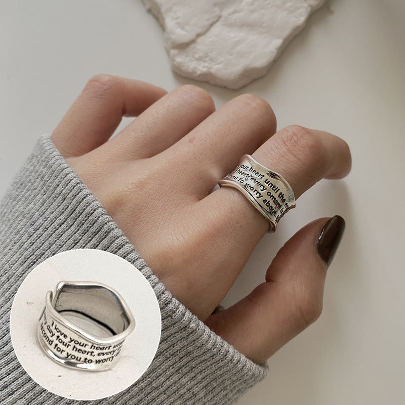 Wholesale S925 Silver Geometric Hollow Ring