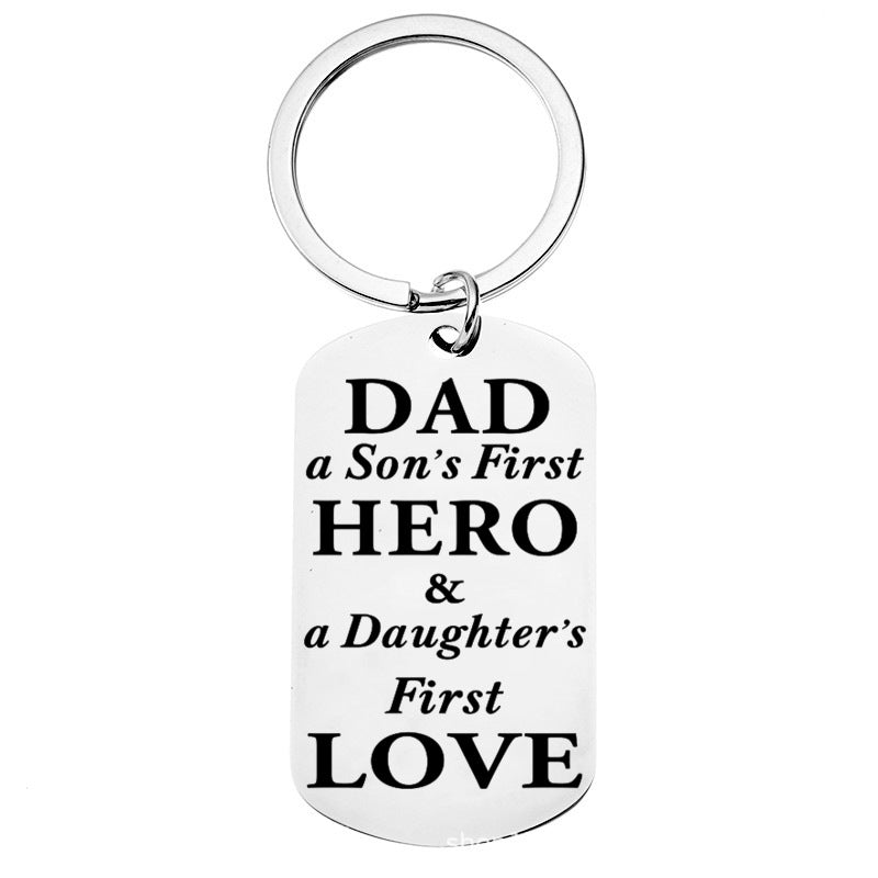 Wholesale Stainless Steel Keychain Engraving Father's Day Commemorative Gift ACC-KC-Chenz007