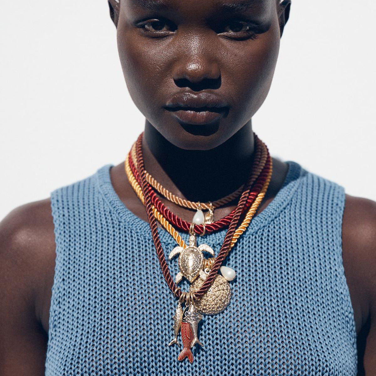 Wholesale Sea Star Shell Fish Pendant Necklace Clavicle Chain