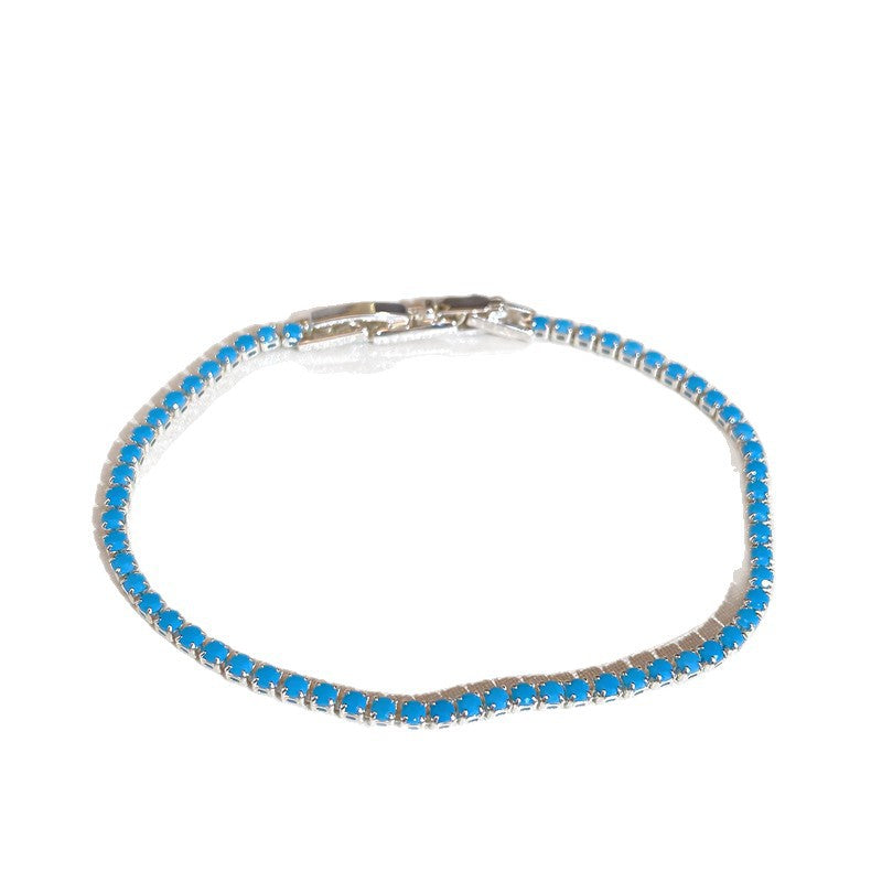 Wholesale Lucky Flower Blue Turquoise Bracelet Fashion Accessory Gift for Women