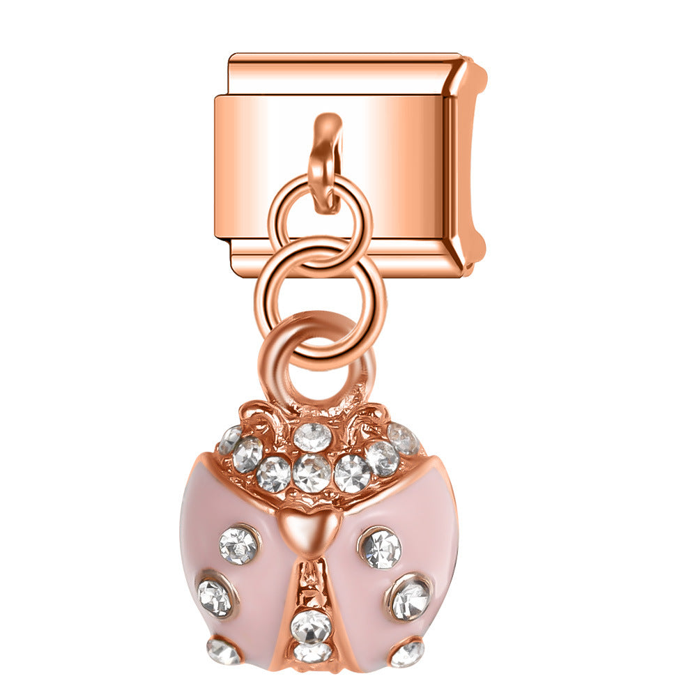 Wholesale  Italian Charm Bracelet 9mm DIY  9mm Seven-Star  Creative Stainless Steel Composable Bracelet