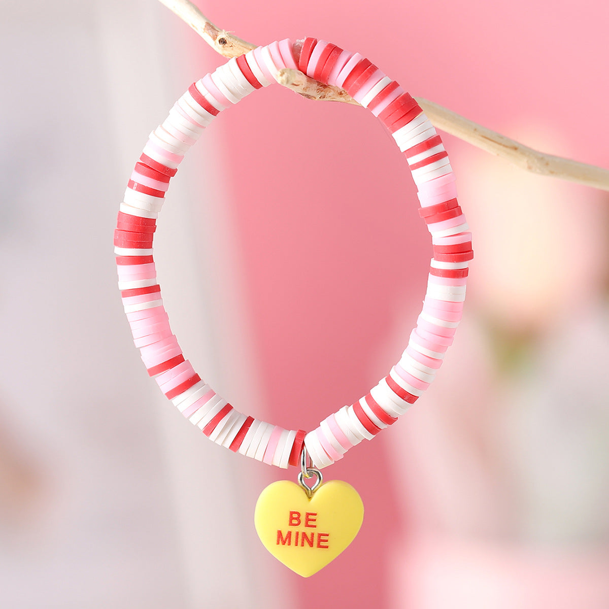 Wholesale Valentine's Day Love Pendant Soft Pottery Bracelet