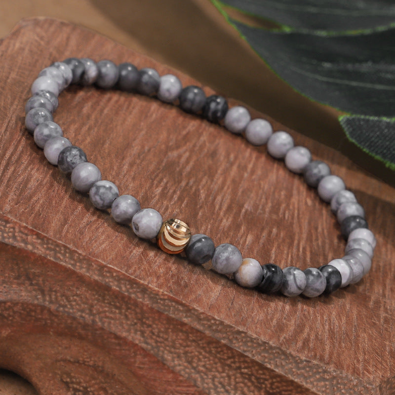 Wholesale elastic stone copper beads bracelet ring