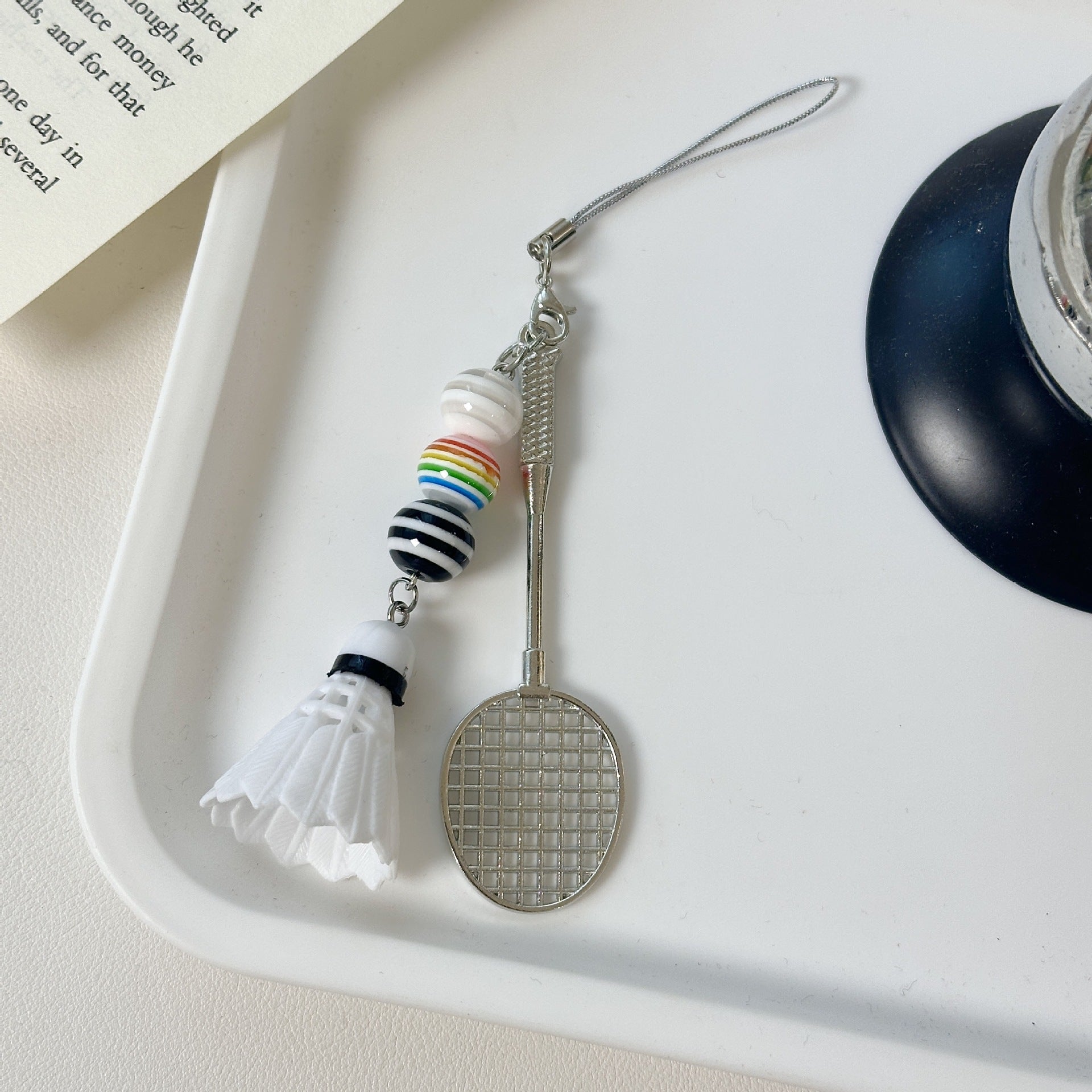 Wholesale Alloy badminton racket keychain