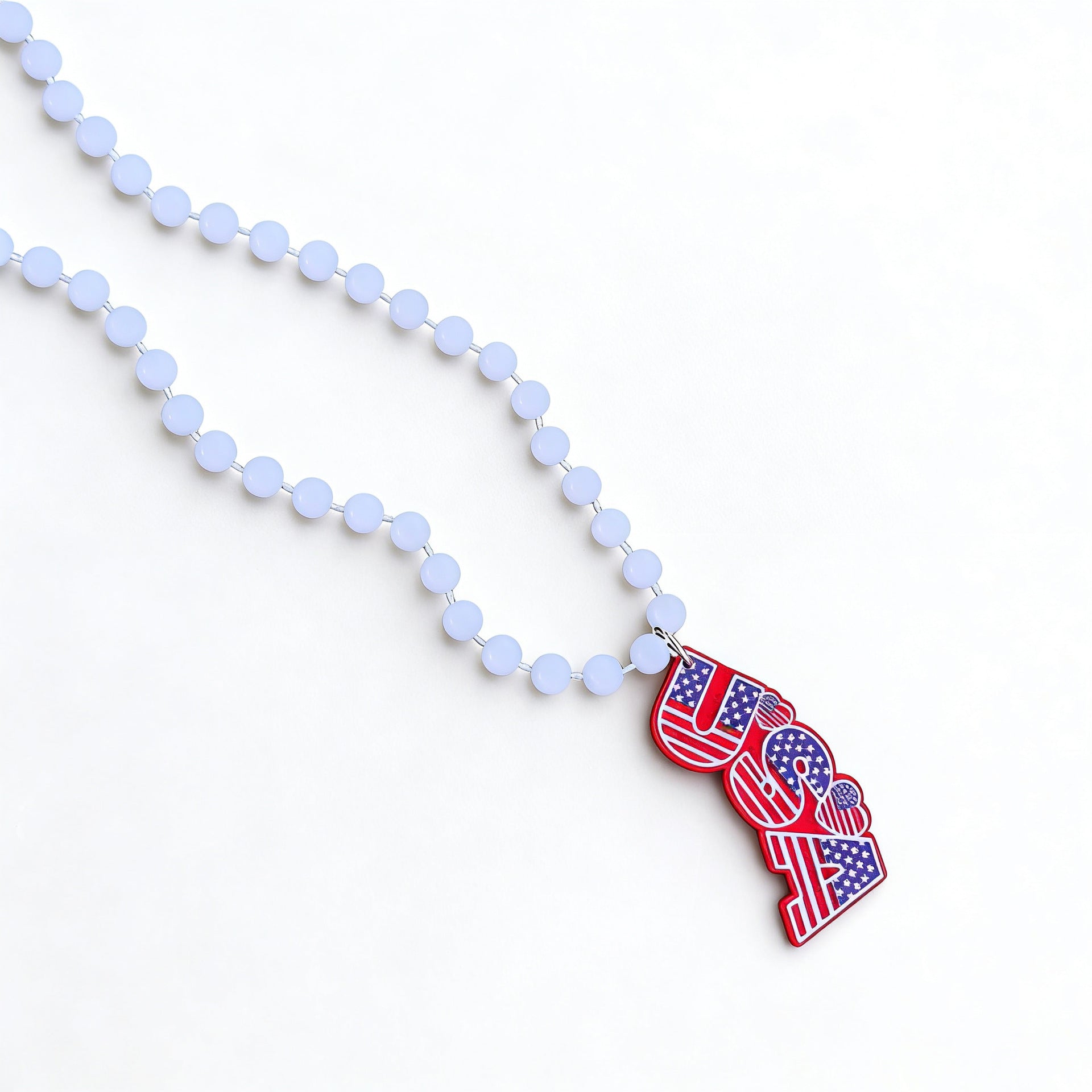 Wholesale Independence Day Acrylic Pendant Necklace — Long-Length