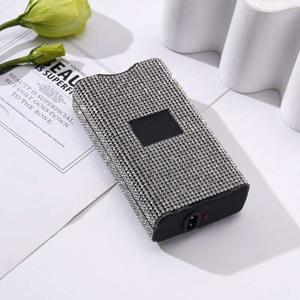 Wholesale colorful rhinestone flashlight plastic keychain ACCVIP-KC-ZhiYa010