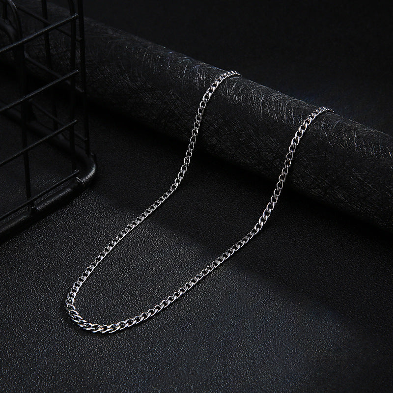 Wholesale Titanium Steel Cuban Necklace Men's Necklace Clavicle Chain ACC-NE-Meihun008