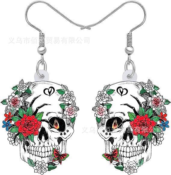 Wholesale  Beautiful Sugar Skull Head Earrings