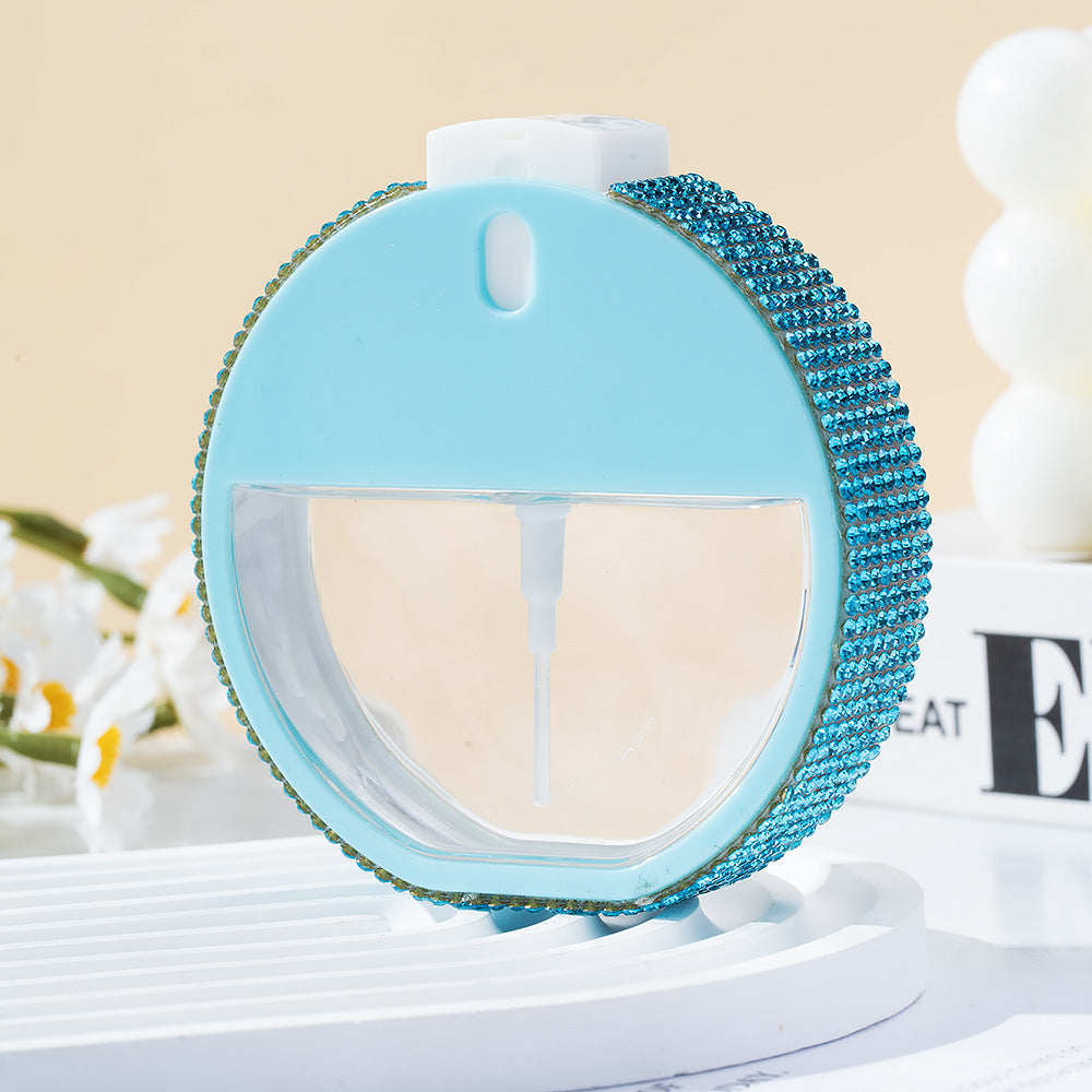 Wholesale 35ml round alcohol spray bottle keychain