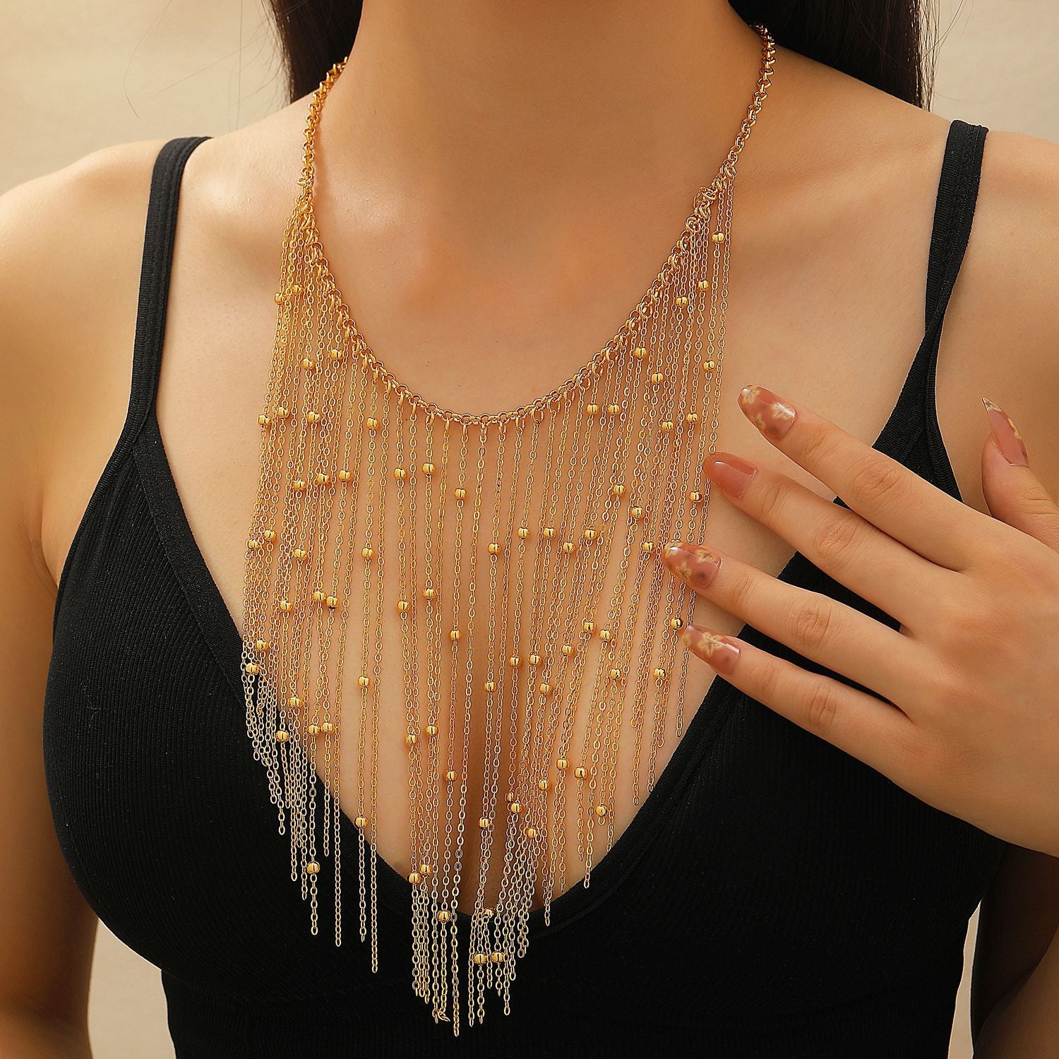 Wholesale Retro Middle Eastern Ethnic Style Layered Necklace And Bracelet Set Gold Tone Alloy Jewelry Accessory For Boutique Resale