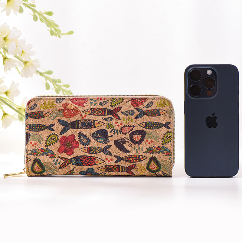 Wholesale Artistic Print Wood Grain Large Capacity Wallet