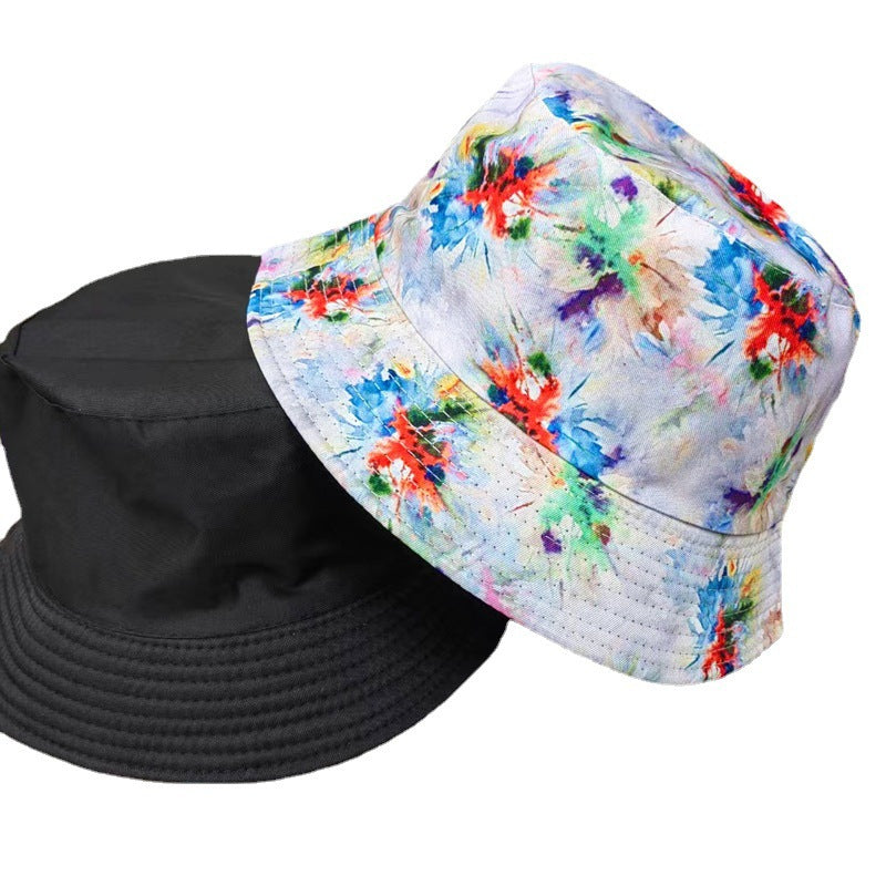 Wholesale Double-sided fisherman hat color printing basin hat   bucket hat
