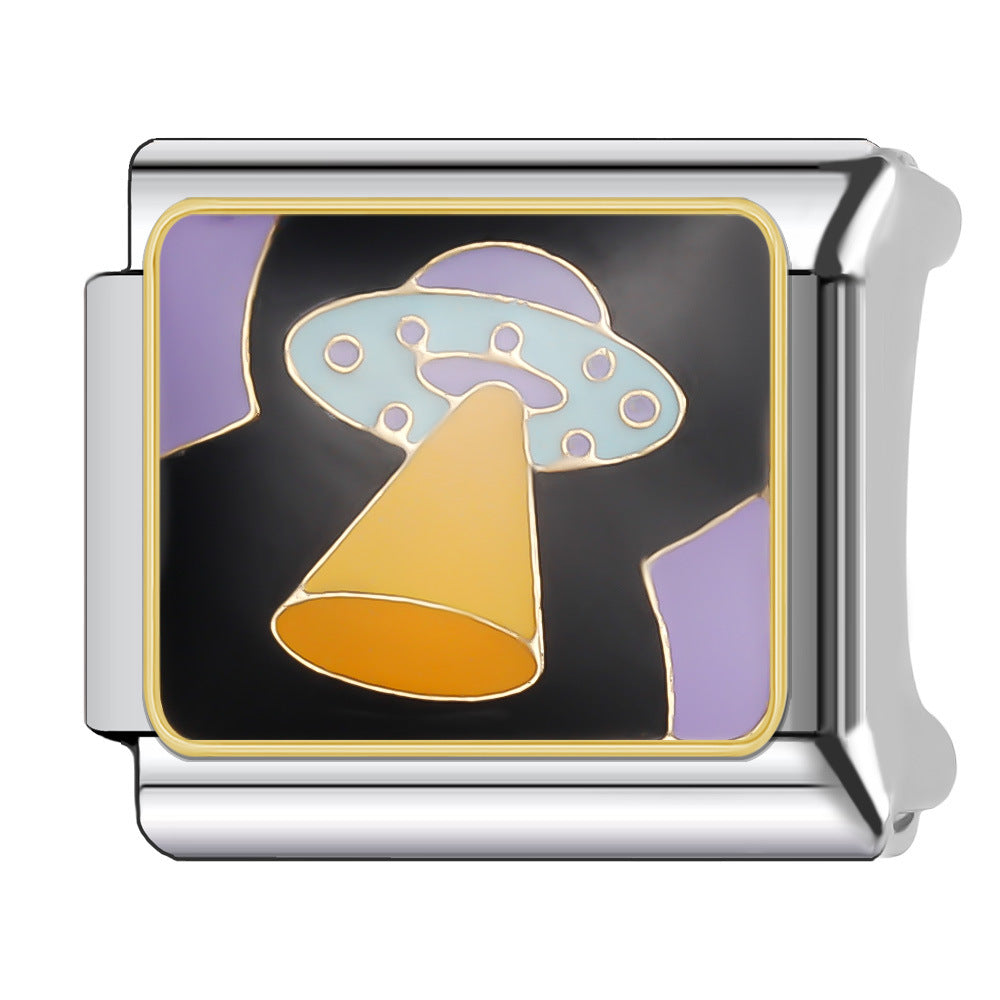 Wholesale Italian Charm Bracelet 9mm DIY Splicing Cosmic Star Series Stainless Steel Composable Bracelet