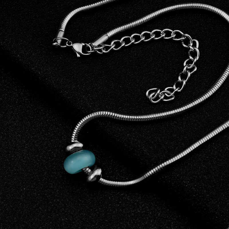 Wholesale New Chinese Style Jade Retro Necklace Fashion Snake Bone Chain Jewelry Accessory