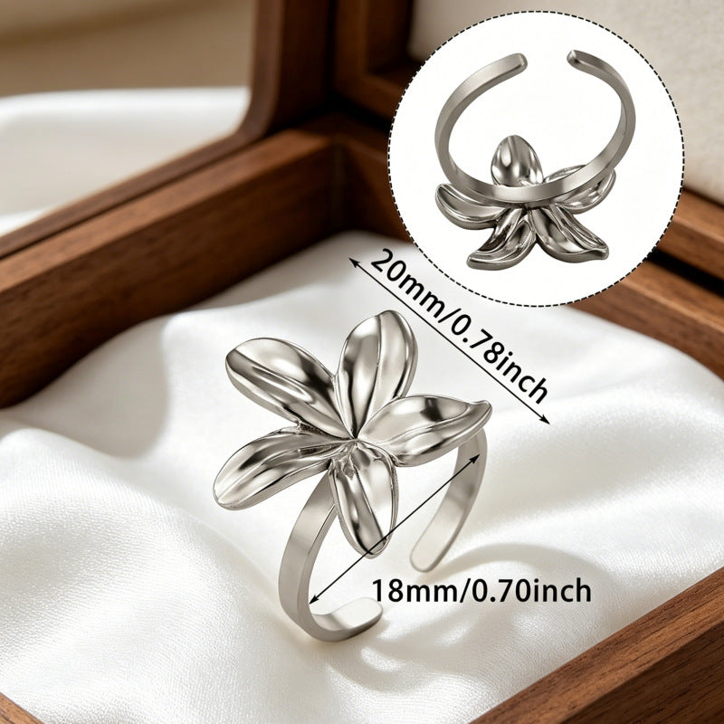Wholesale Gold-Plated Copper Flower Bracelet &  Ring Set - Fashion Jewelry Accessory for Resale