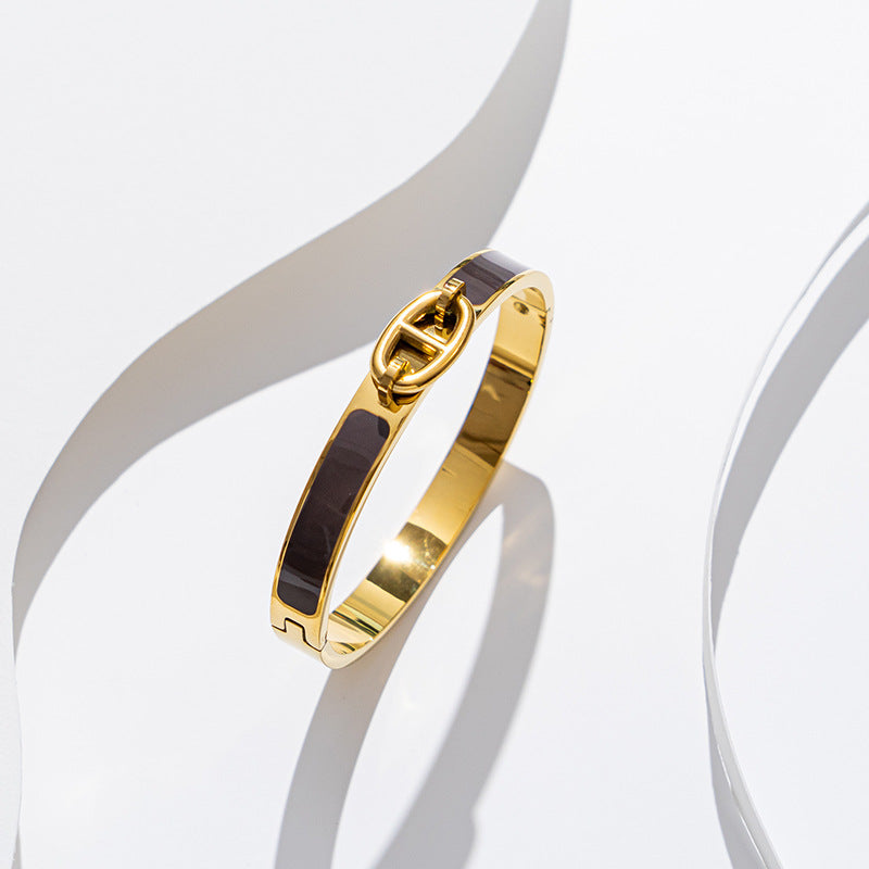 Wholesale Titanium Steel Diamond Bracelet ACCVIP-BT-KuCai012