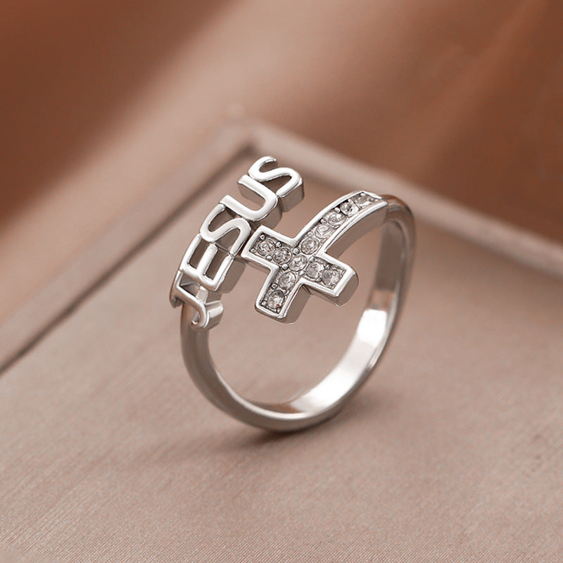 Wholesale  Cross Opening Ring  Women's Ring