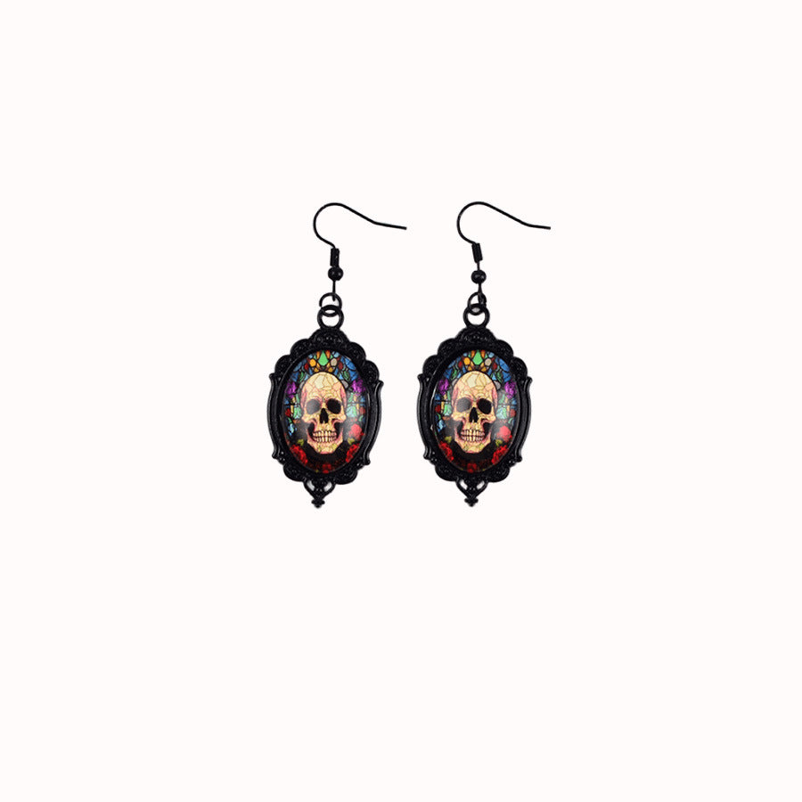 Wholesale  Pendant Earrings Ghost Pumpkin Dark Castle Design Zinc Alloy Electroplated Fashion Jewelry For Party Boutique Resale
