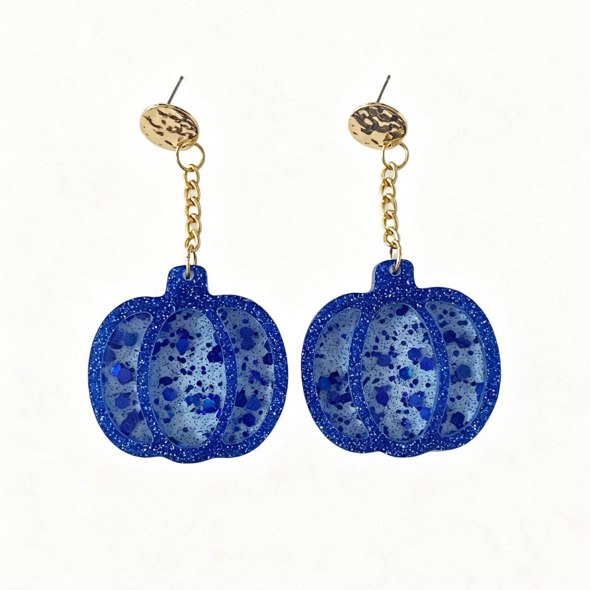 Wholesale Thanksgiving Pumpkin Glitter Acrylic Earrings Cute Holiday Party Fashion Jewelry Gift