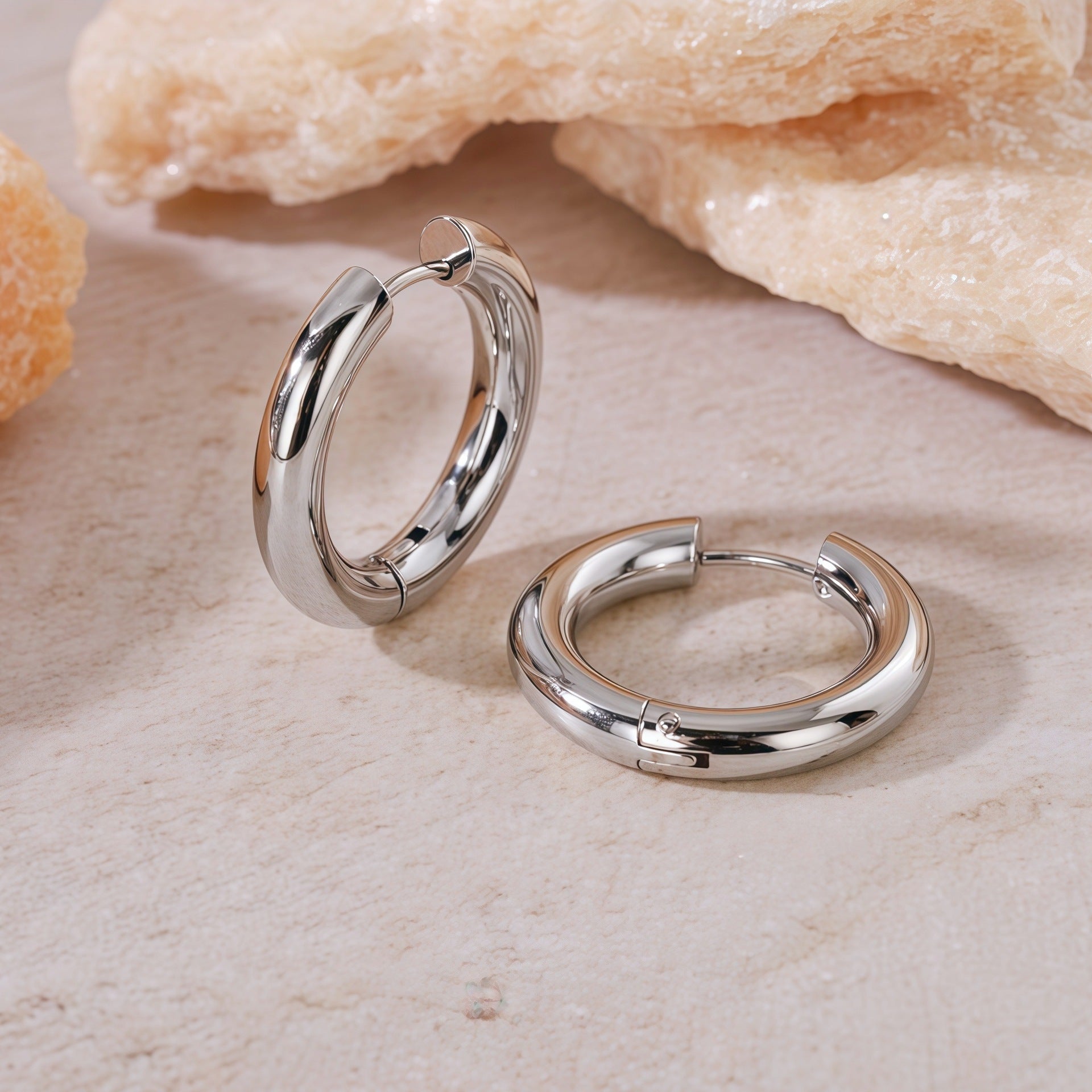 Wholesale Titanium steel hoop earrings