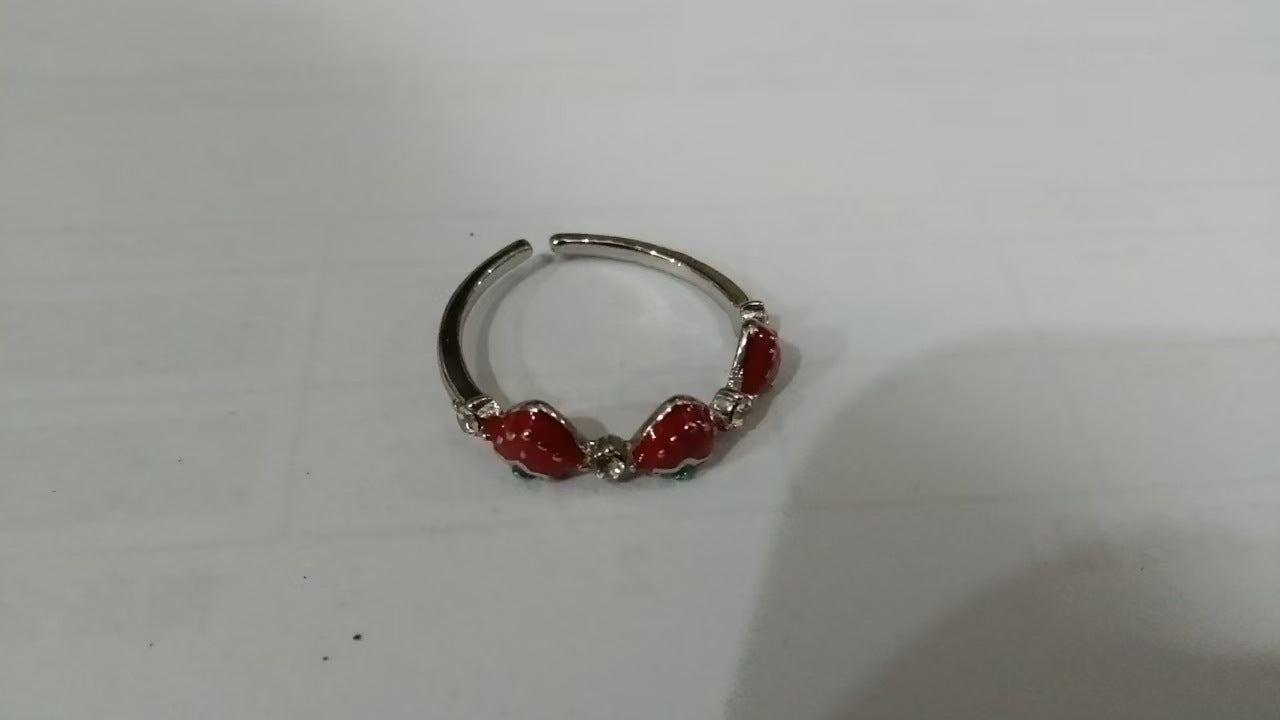 Wholesale Cute  Open Ring Double-layer Micro-inlaid Zircon Ring