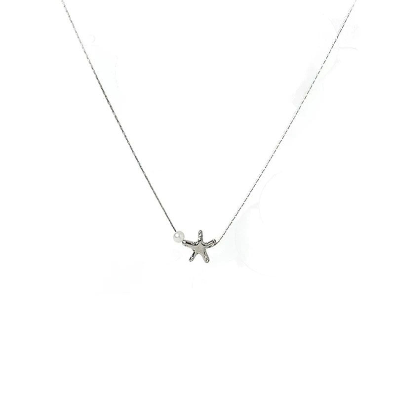 Wholesale Trendy Lucky Star Alloy Pendant Collarbone Necklace Fashion Jewelry Gift For Women Boutique Resale
