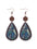 Wholesale  Irregular Graphic Cactus Pattern Leather Earrings