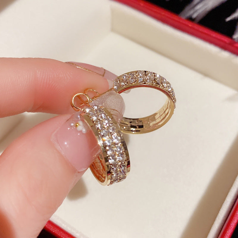 Wholesale s925 silver needle full drill earrings