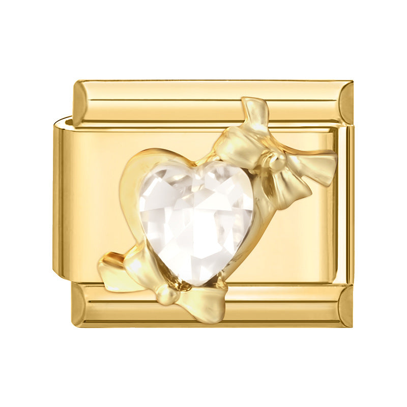 Wholesale 9mm Italian Charm Starter Bracelets DIY square Single Section Creative Stainless Steel Composable Bracelet