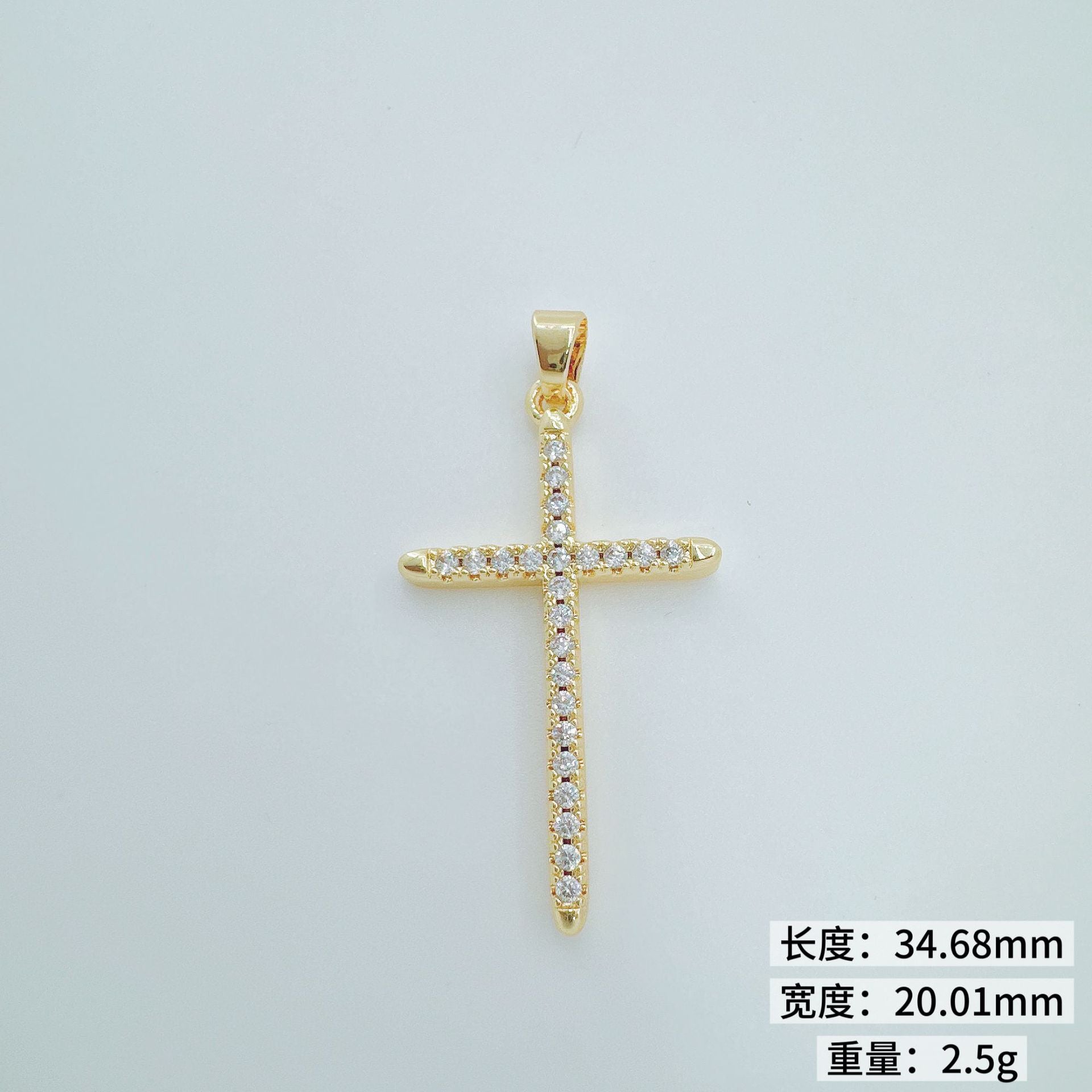 Wholesale Copper Gold Plated Cross Pendant Necklace