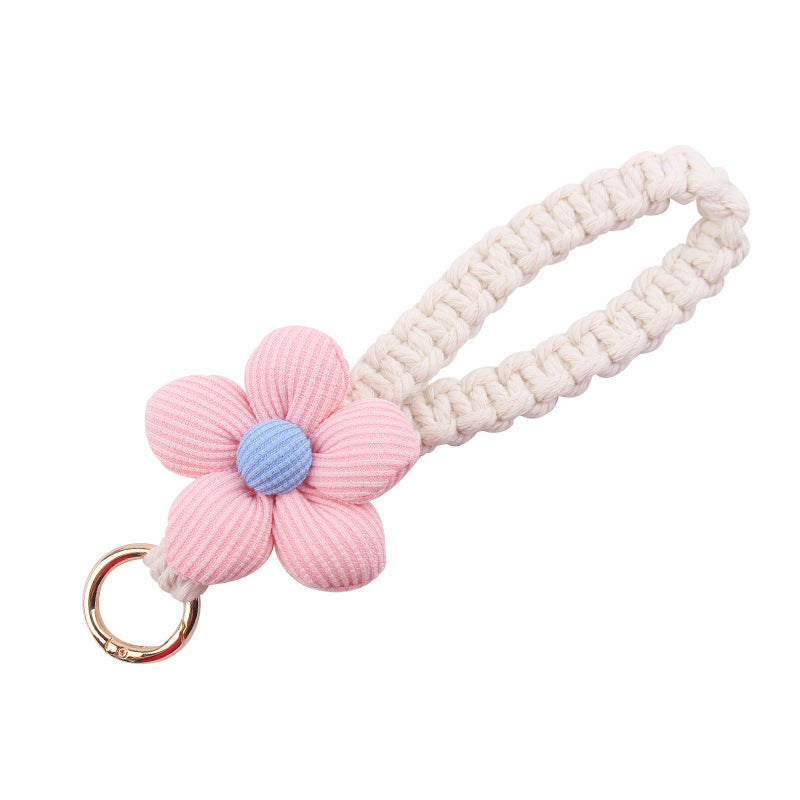 Wholesale Floral Cotton Hand-woven Lanyard Keychain ACC-KC-GuangTian085