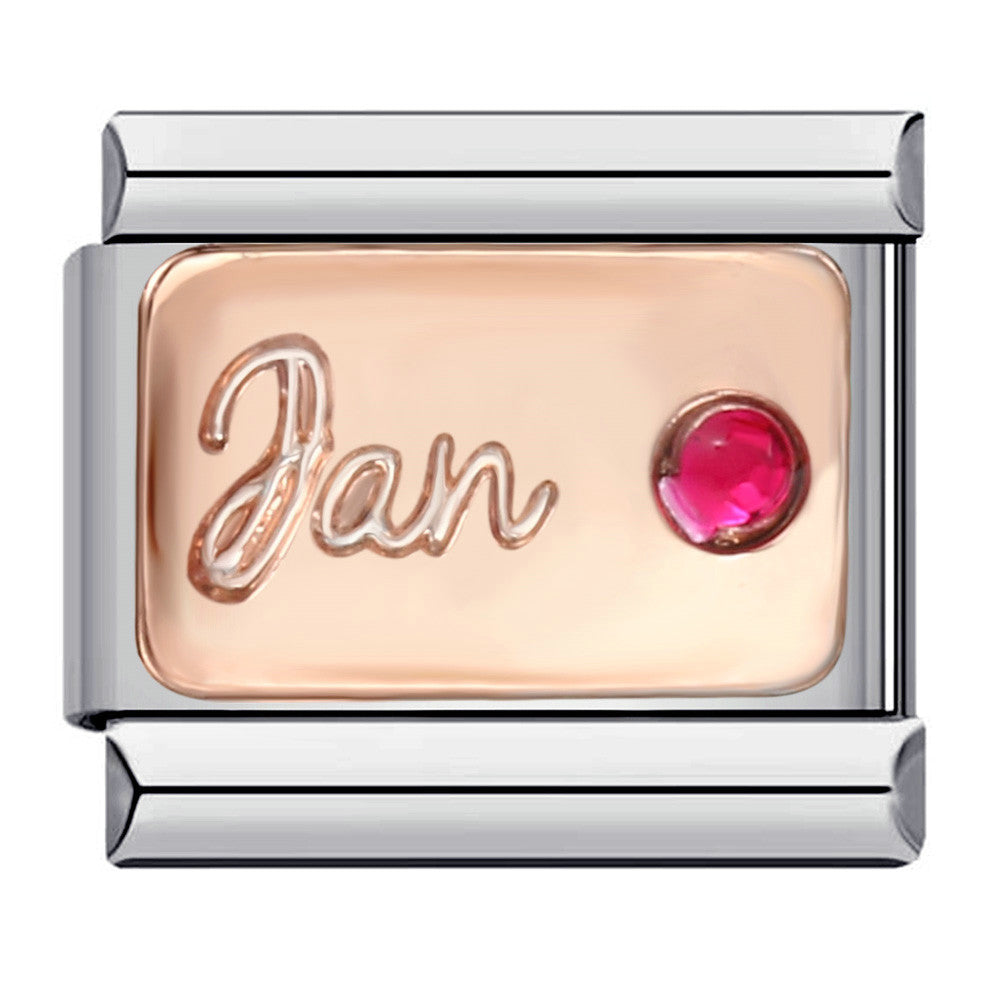 Wholesale Italian Charm Bracelet 9mm DIY Splicing Removable Colorful 12 Birthstones Stainless Steel Composable Bracelet