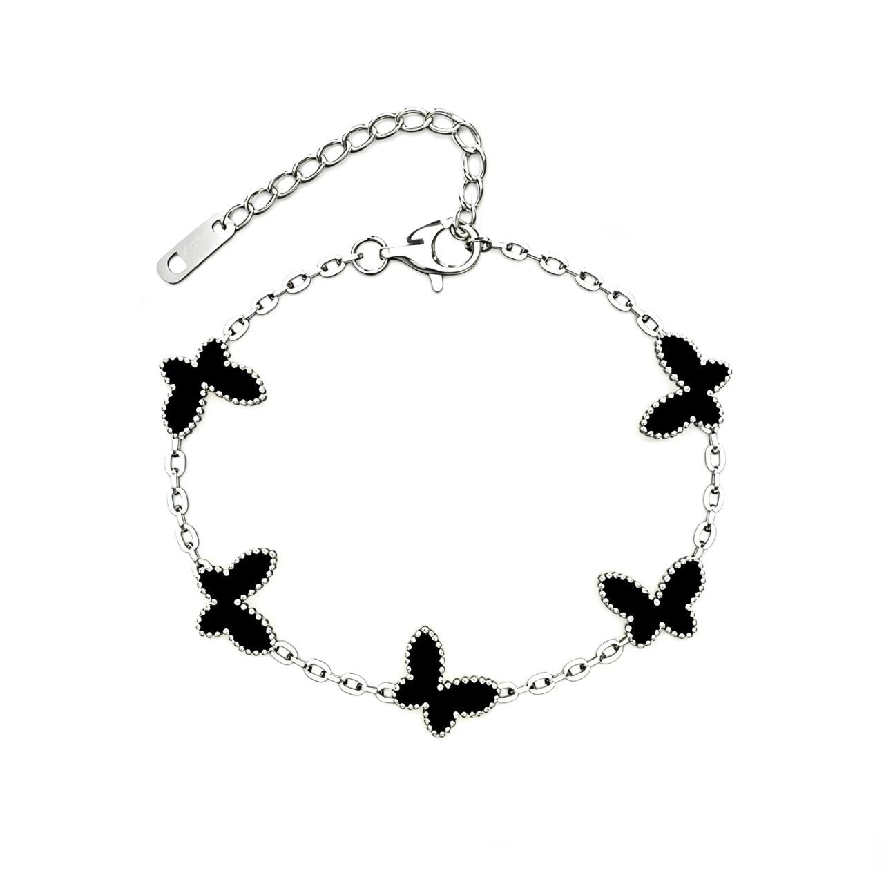 Wholesale Titanium Steel Butterfly Bracelet with Real Gold Plating - Light Luxury Jewelry Accessory for Everyday Wear,  Gift for Girls