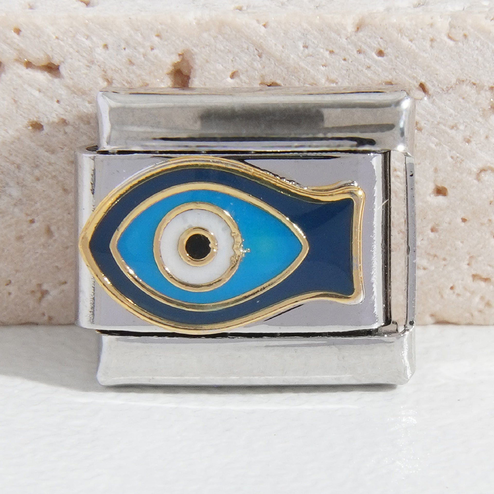 Wholesale Italian Charm Bracelet 9mm DIY Splicing Devil Eye Stainless Steel Composable Bracelet