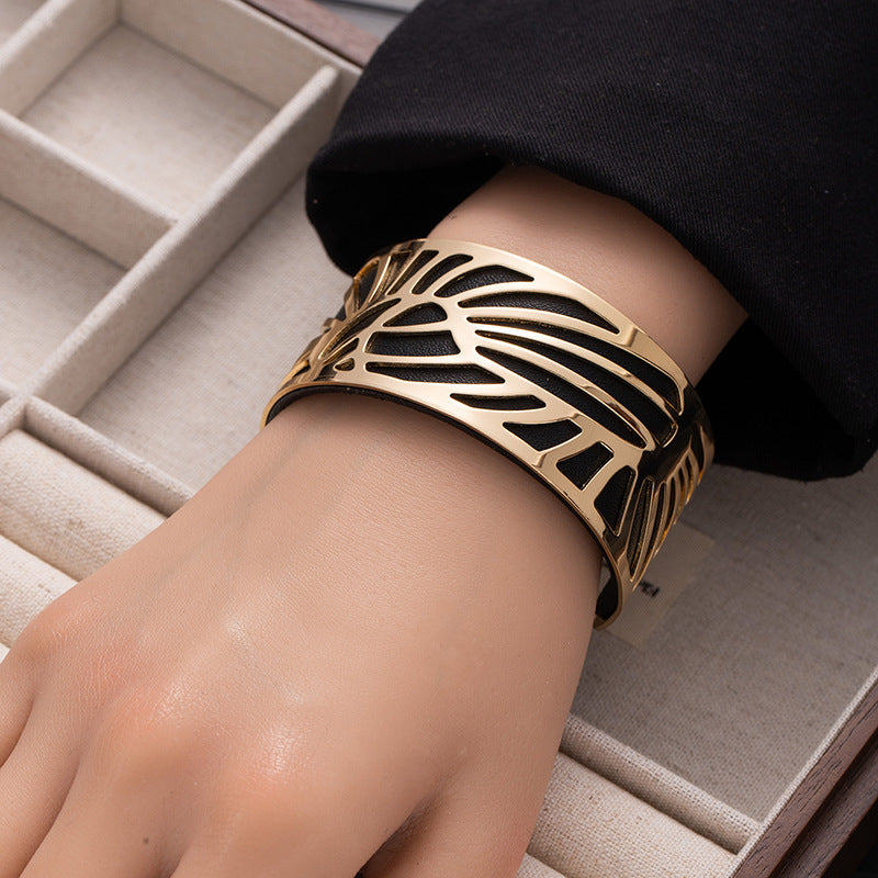 Wholesale Double-sided replaceable colorful PU leather bracelet