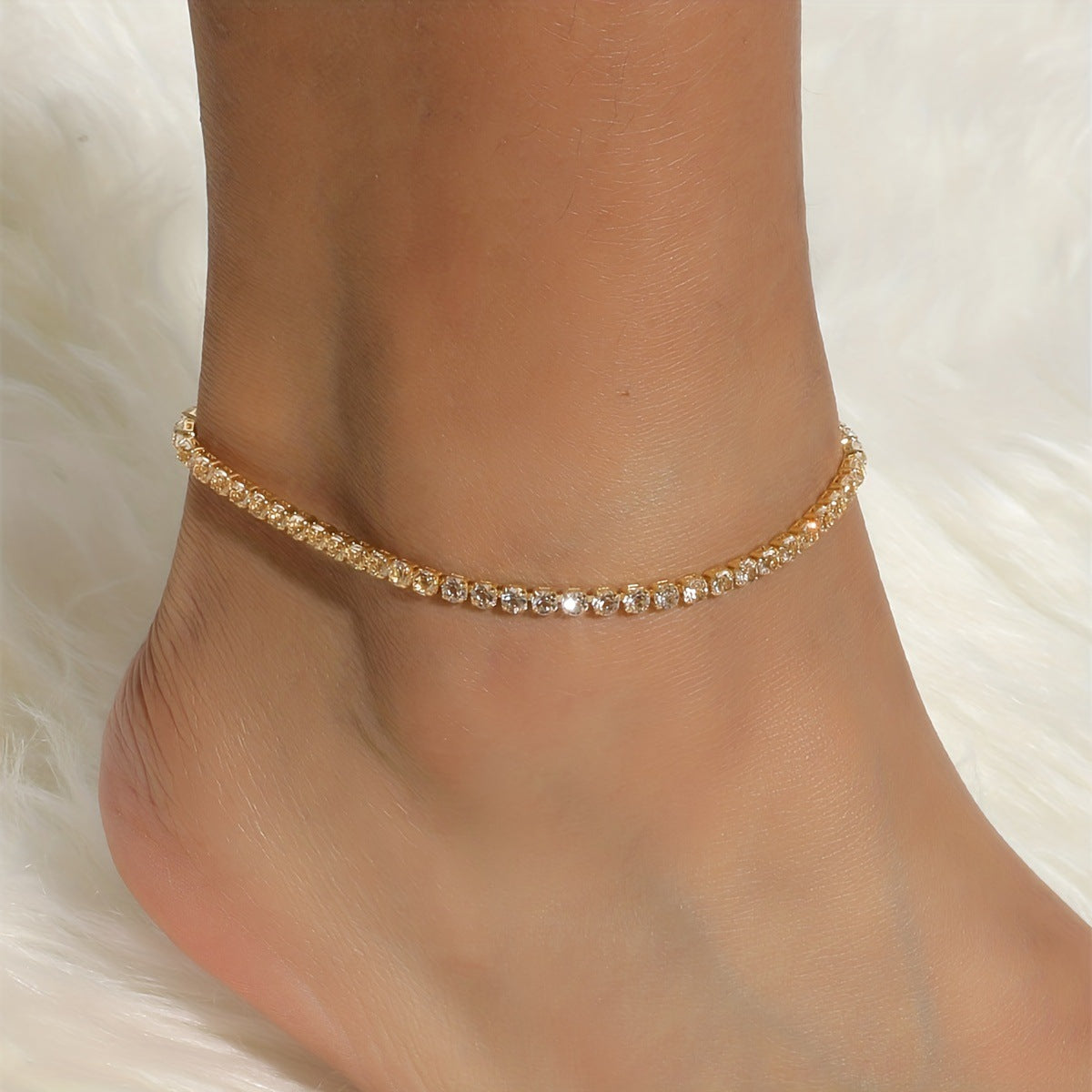 Wholesale full diamond luxury anklet
